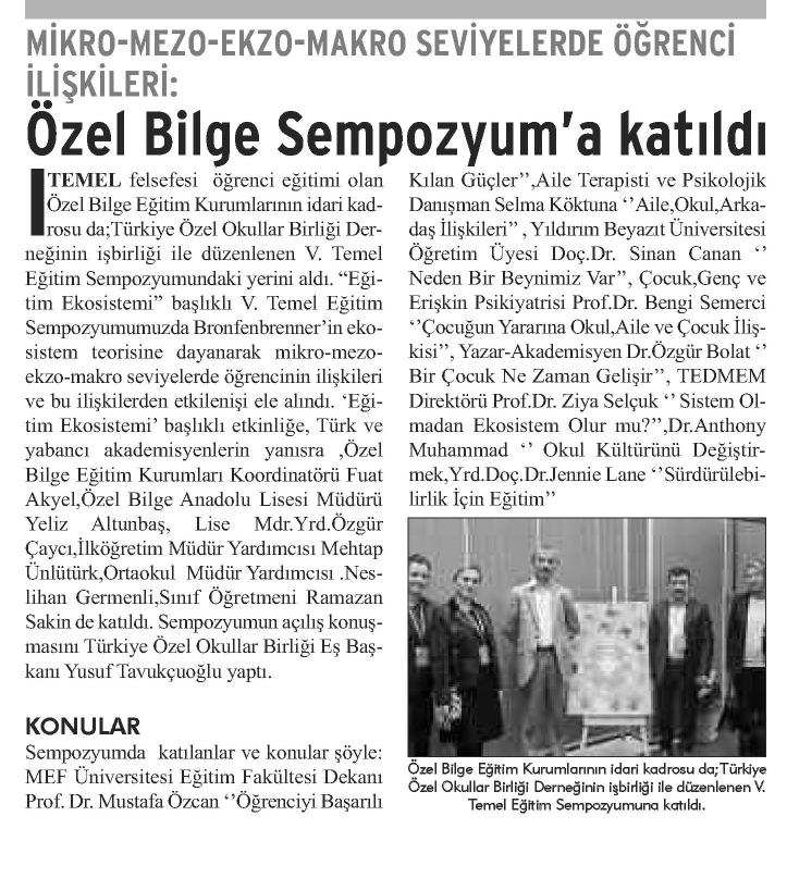 Özel Bilge Sempozyuma Katıldı - DEMOKRAT GEBZE   20.12.2014 �<br /><br /> 