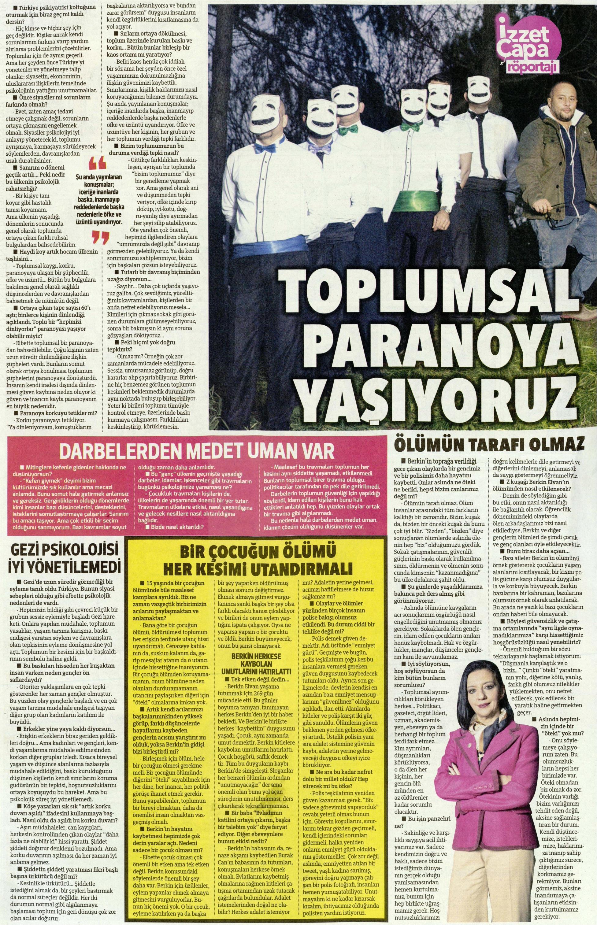 Toplumsal paranoya yaşıyoruz - Hürriyet Kelebek 16.03.2014