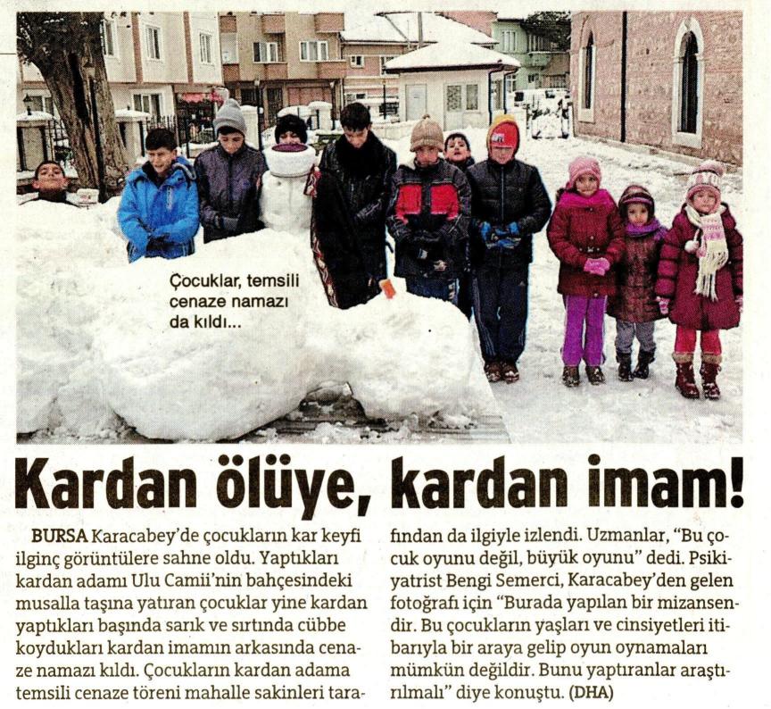 Kardan ölüye, kardan imam - SÖZCÜ 21.02.2015 </p> <p> 